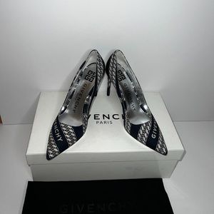 Step into Style: Get Noticed with Givenchy Navy and White Pumps US6 /EU36.5.